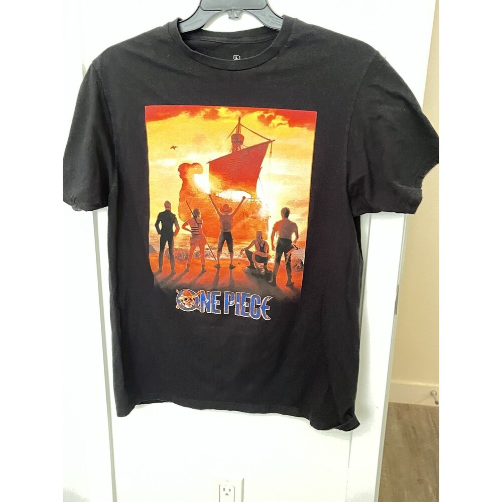 One Piece T Shirt Sz LG Live Action Ripple Junction Luffy Zoro Nami & Usopp